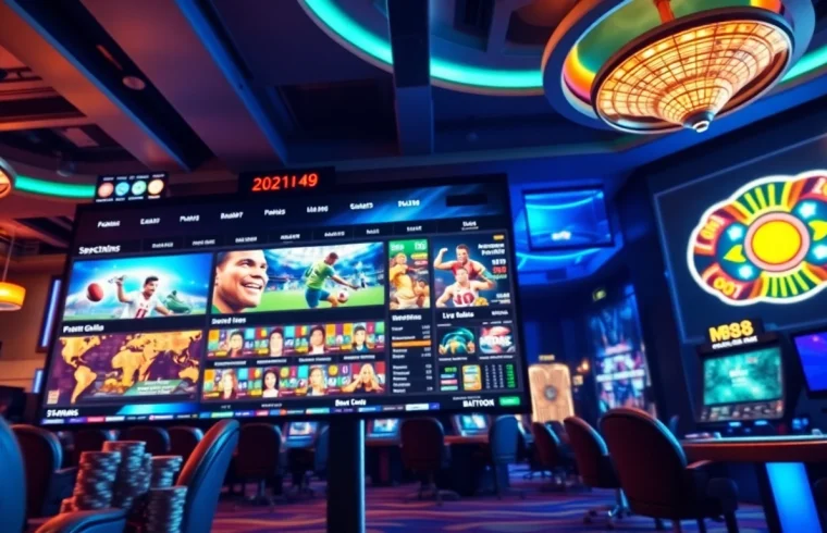 Explore m88.com.mx's immersive online betting experience with vibrant casino visuals.