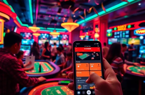 VVVWIN app interface showcasing excitement in online gambling