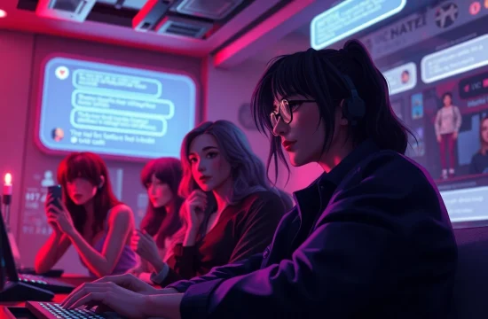 Engaging NSFW character AI chat environment showcasing customizable character interactions.