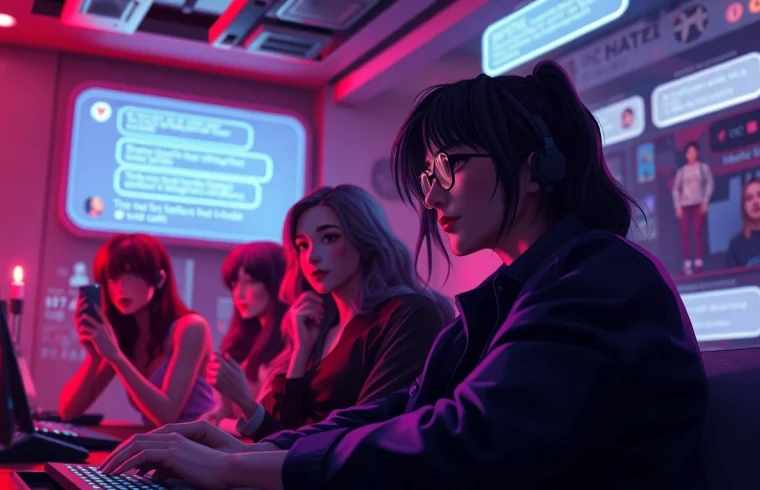 Engaging NSFW character AI chat environment showcasing customizable character interactions.