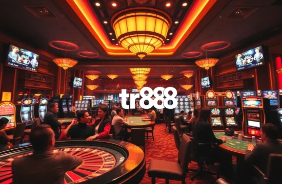 The vibrant casino experience featuring players engaged at gaming tables with excitement centered around tr88 betting strategies.