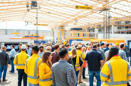 Networking during construction events showcasing innovative technologies and vibrant interactions.